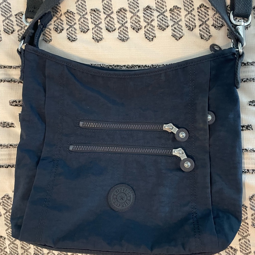 Kipling Navy Crossbody/Shoulder Bag with Zippers